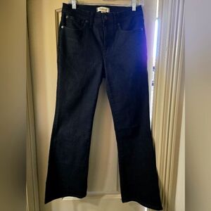 Madewell Women's Black Kickout Crop Jeans, Size 28 Regular